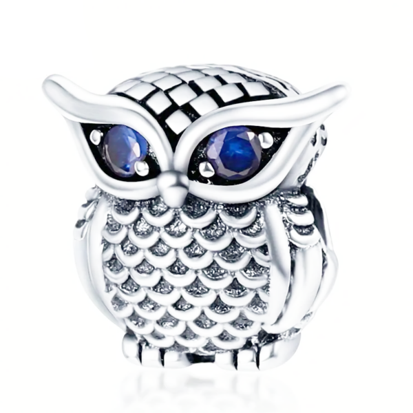 Silver Owl Charm Silver Bird Charm