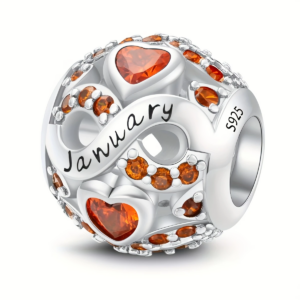 Silver Birthstone Charms January Birthstone Silver Charm