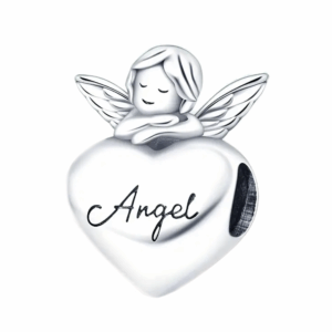 Angel Heart Silver Charm